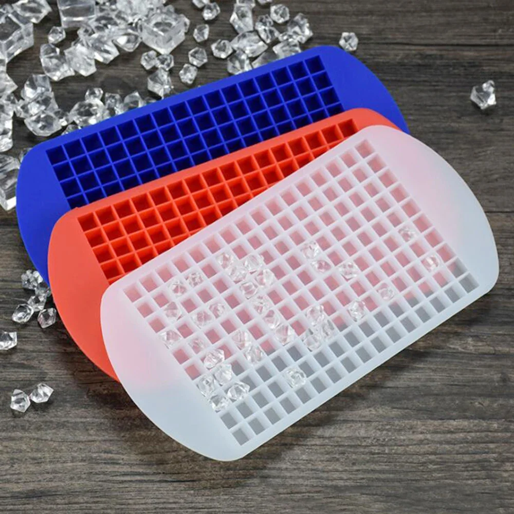 Food Grade 160 Cavity Silicone Bar Cube Tray Mini Cubes Small Square Mold Maker Ice Cube Mold ice mold