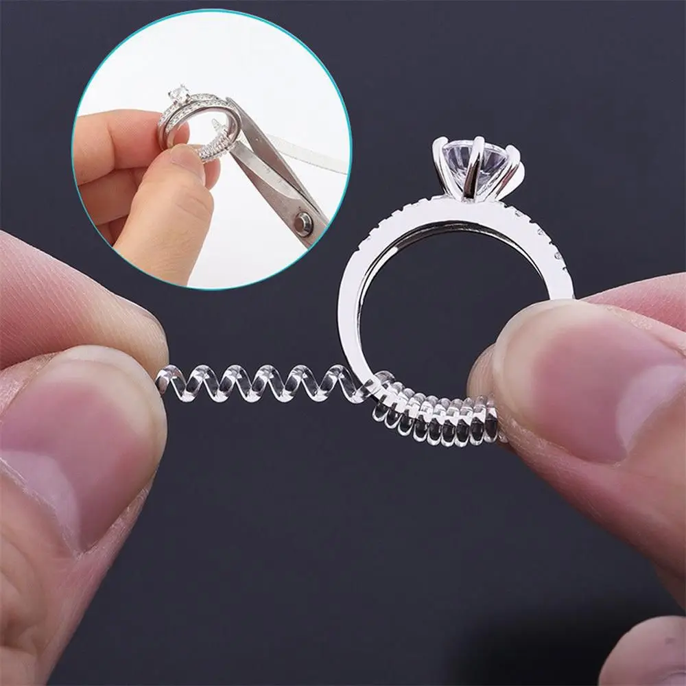 

Ring Size Adjuster Invisible Transparent Spiral Tightener Reducer Shell Hard Guard Resizing Tools Rings Jewelry Parts