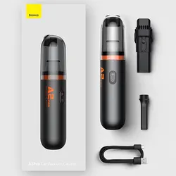 Compact High-Power Car Vacuum Cleaner with Dual Suction & Blower Function (Black)