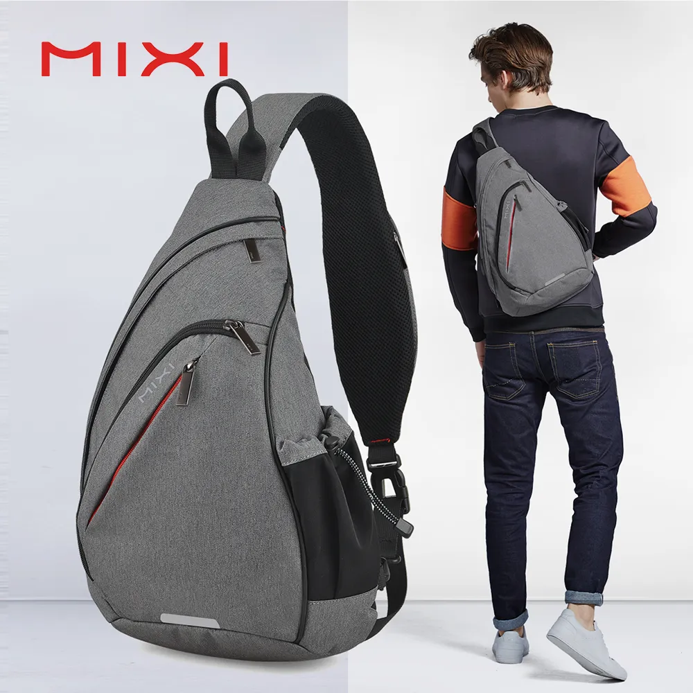 Mixi Männer eine Schulter Rucksack Frauen Schulter tasche Cross body USB Jungen Radsport Sport Reisen vielseitige Mode Schüler Schule