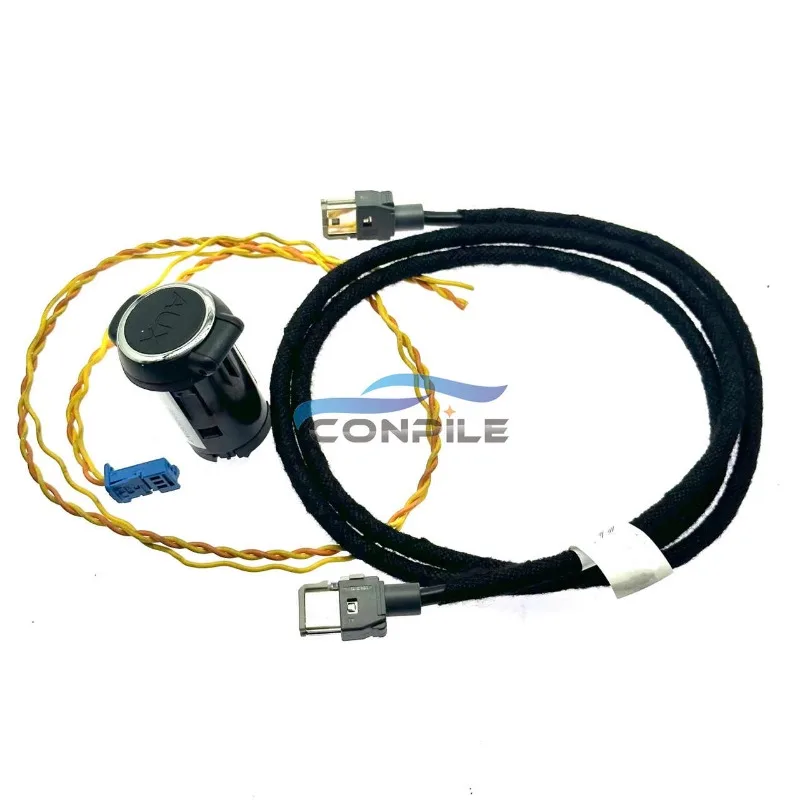 푸조 3008 508 301 시트로엥 C5 C4L USB 베이스, AUX 듀얼 인터페이스 소켓 USB 케이블, 1 개