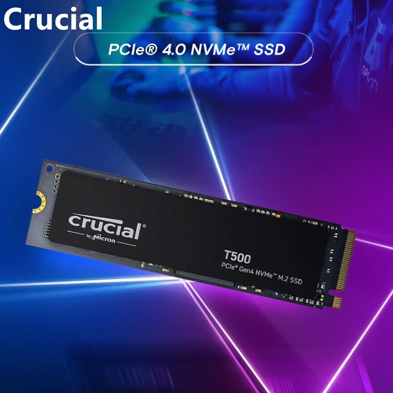 Crucial T500 500Gb 1Tb 2Tb Gen4 Nvme M.2 Ssd Da Gioco Interno Fino A 7200 Mb/S, Laptop E Desktop