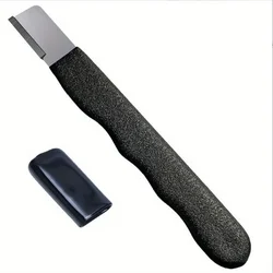 Compact Handheld Garden Tool Sharpener with Lid - Portable Metal Knife and Scissors Sharpener Grindstone - One size (Black)