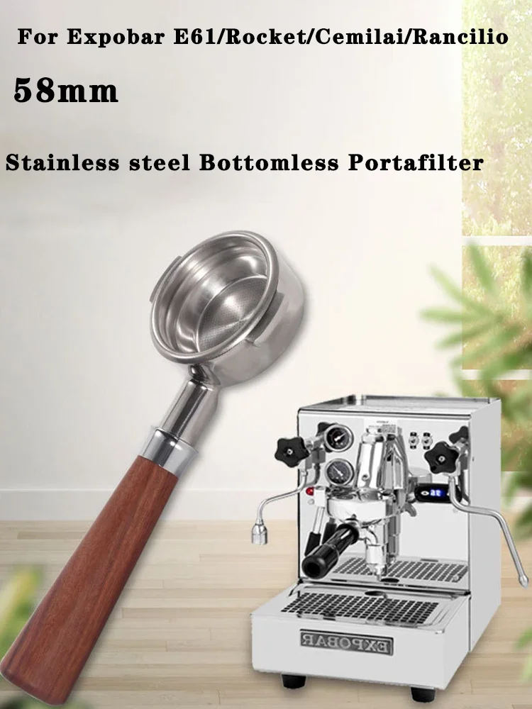 Muxcksa La Marzocco/E61用58mmボトムレスポルタフィルター