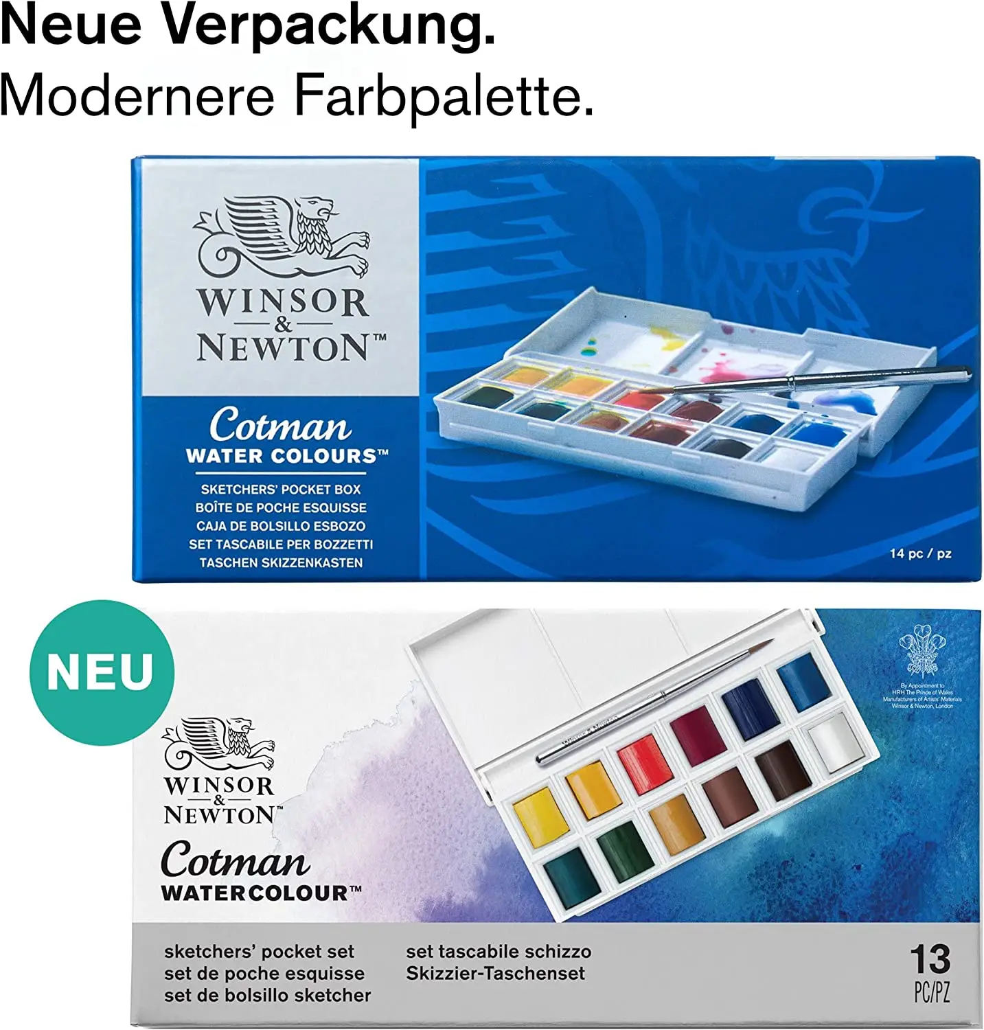 Winsor & Newton Cotman Watercolor Paint Set, 20 Colors, 5ml (0.17-oz) Tubes
