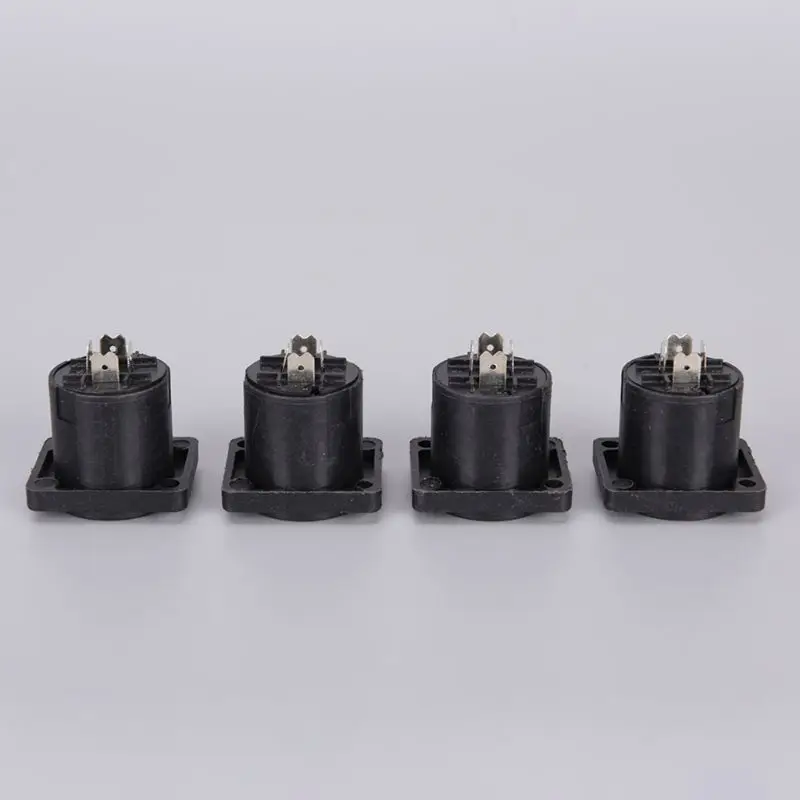 4 Pin Female Panel Cable Connector for for Head Ohm Small Square Seat Connector PCB Moun P9JD