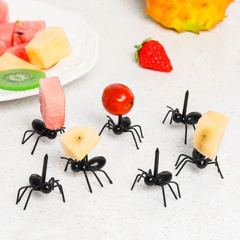 Fruit Fork 12Pcs/Set Ant Reusable Bento Sticks Dim Sum Cake Cocktail Party