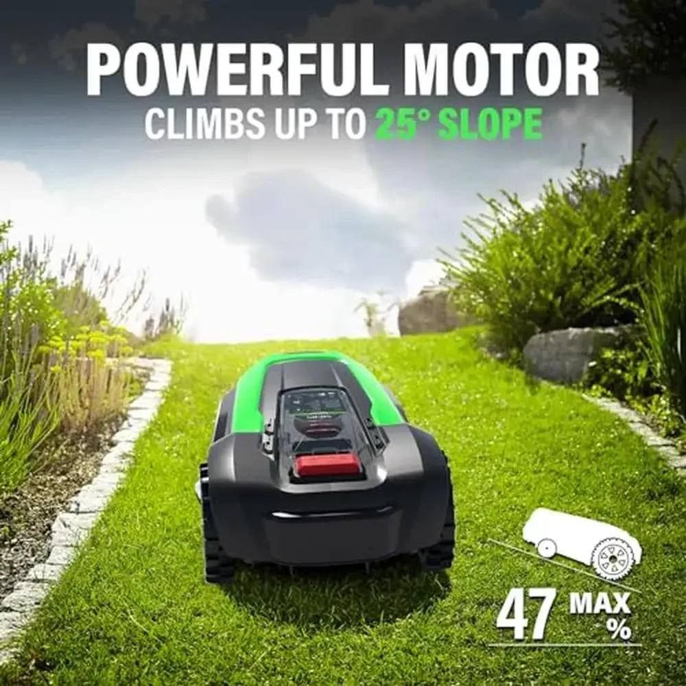 Automatic Robot Mower Smart Lawn Mower APP Controlled Anti-Theft Robotic Mower Self-Charging Bluetooth/Wi-Fi Connected IPX5 3