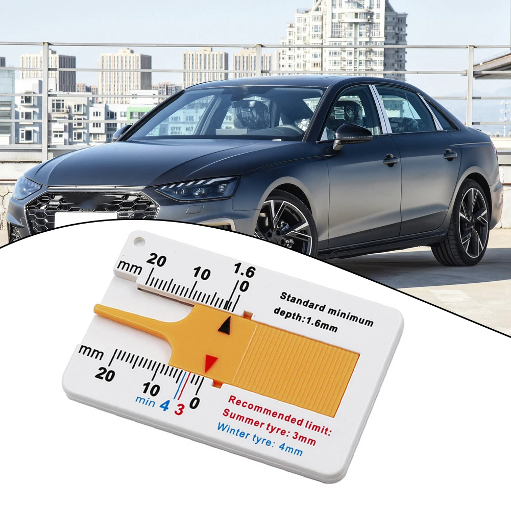 

0-20mm Auto Car Wheel Tread Depthometer Depth Indicator Ruler Plastic Tread Gauge Tire Tread Depth Meter Tire Wheel Measure Tool