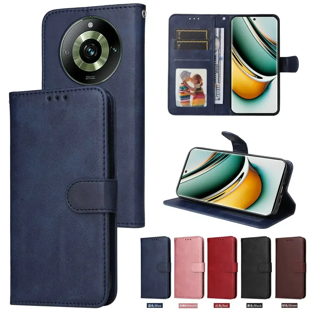 Realme 11 PRO PLUS 12 13 14 5G Flip Case Retro Leather Retro Skin Wallet Book Holder Cover Realme 12 11 13 14 PRO+ Phone Bags