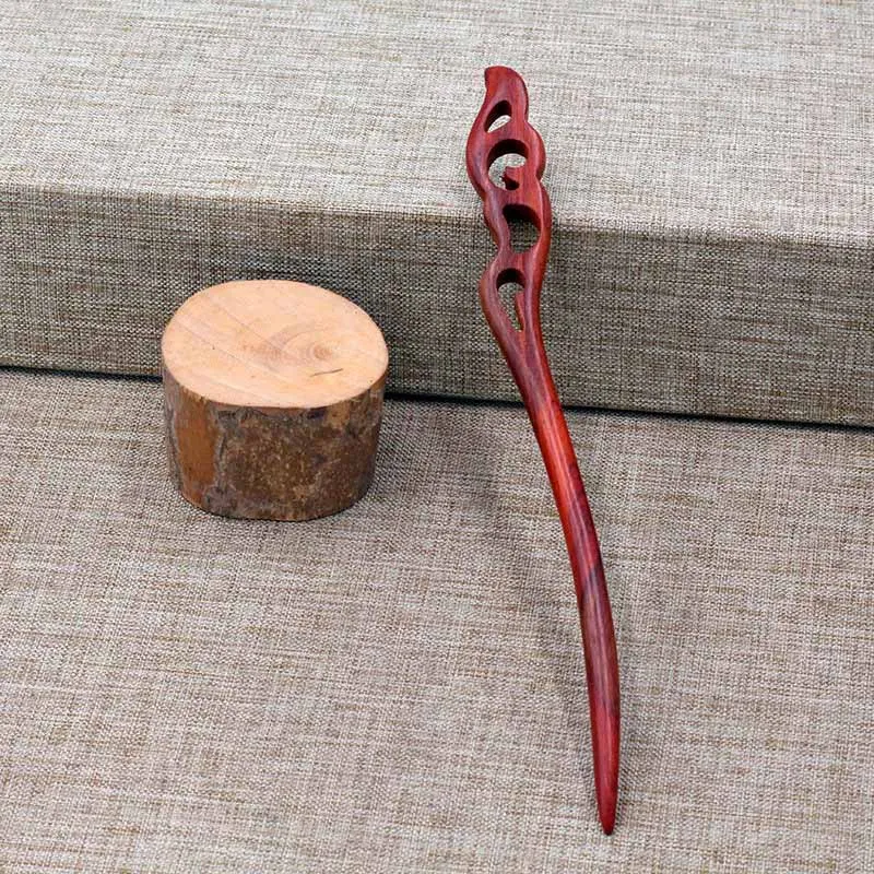 Handgeschnitzte Holz-Haarnadel / Essstäbchen – Vintage, Japanisch, Einzigartig