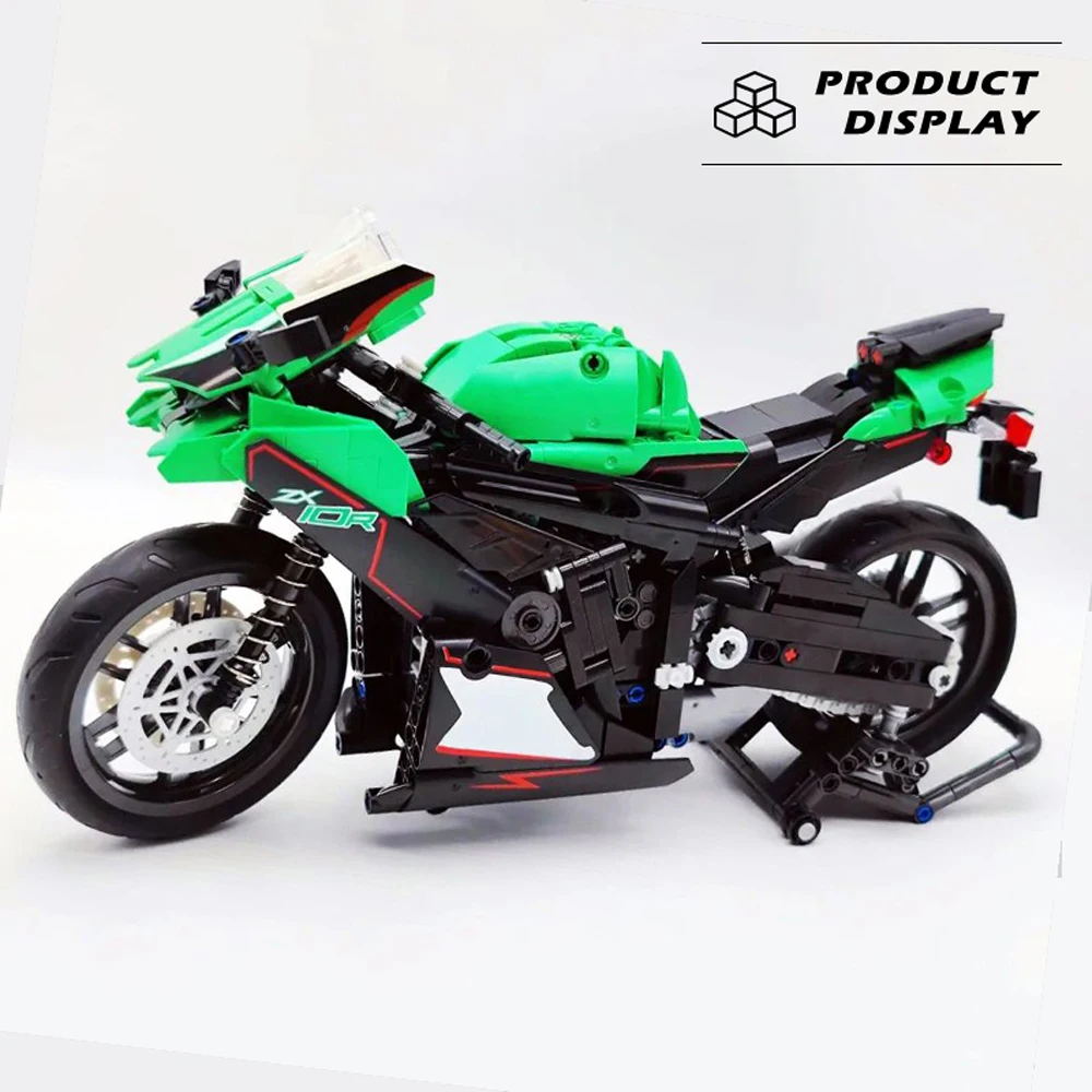 

Technical NINJA ZX-10R Motorcycle Building Blocks City MOC Racing Motorbike Model Vehicles Bricks Toys For Kids Gifts