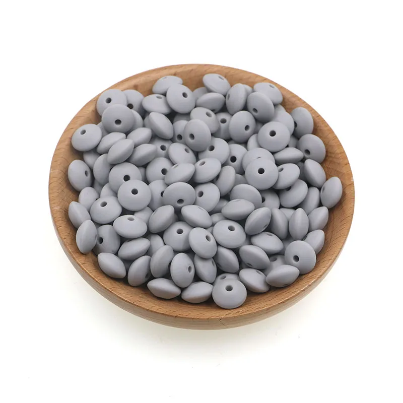 Silicone Lentil Spacer Beads for DIY Accessories (12mm, Multiple Quantities Available)