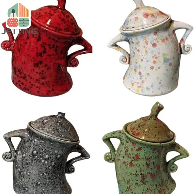Canister Cute Sassy Storage Canister Fun Ceramic Desktop Ornaments Food Storage Jar Airtight Lid food storage canister