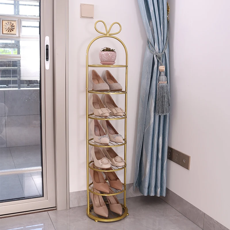 Modern Shoe Rack Metal Shelving Home Vertical Storage Entrance