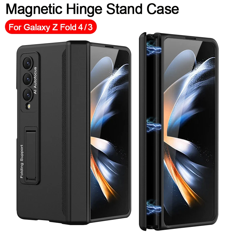 Hinge Stand Case For Samsung Galaxy Z Fold 4 3 5g Fold4 Fold3