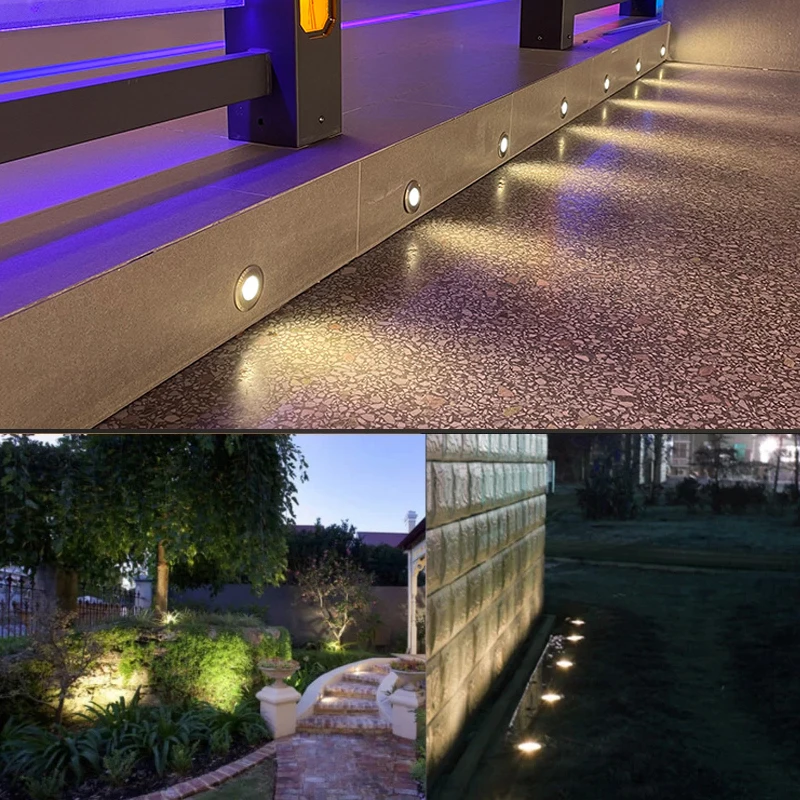 Led Underground Light Waterproof Outdoor LED Light Stainless Steel IP68 Terrace and Garden Ground Light RGB RGBW 12V/24V 2W