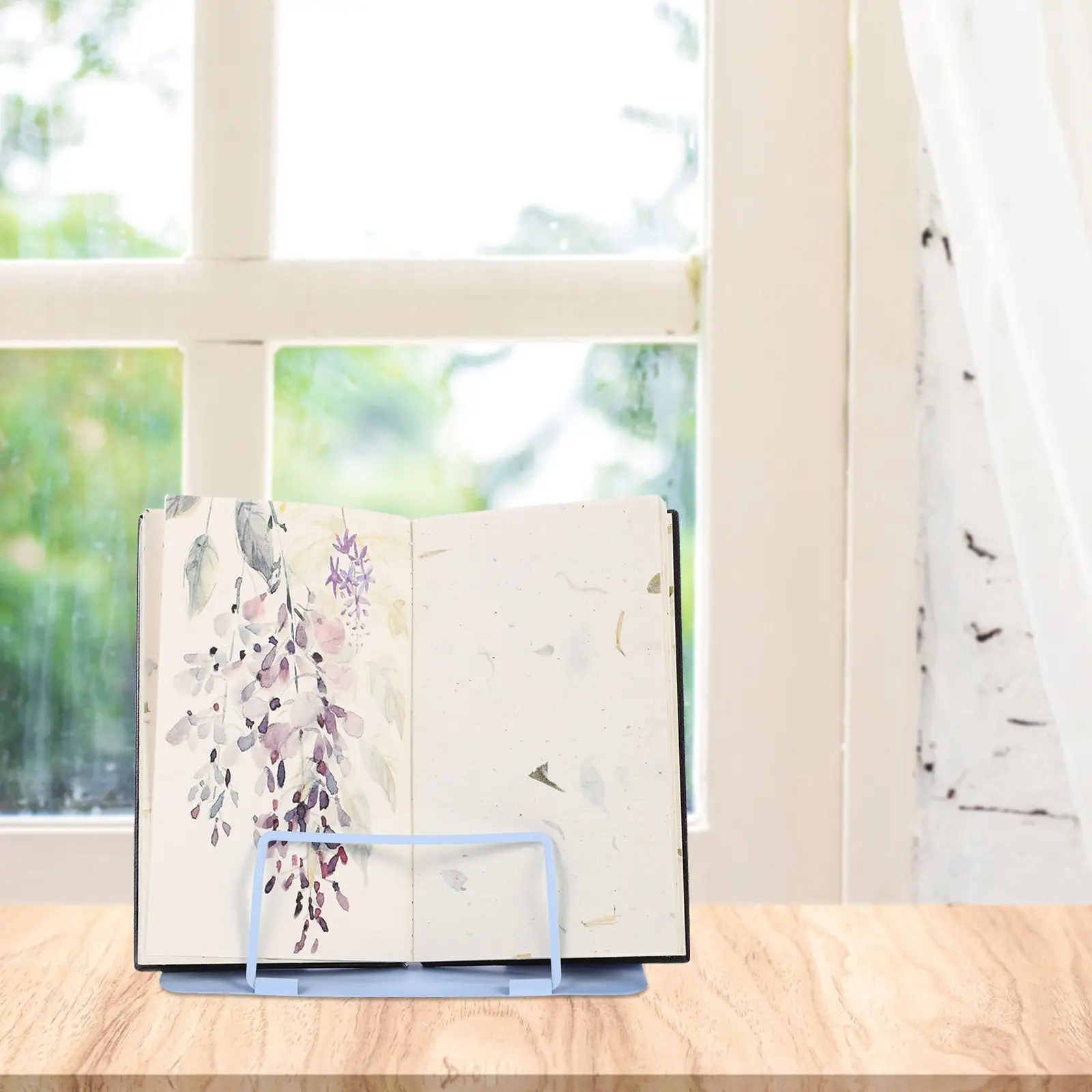 1Pcs 간단한 독서 랙 사무실 주방 조리대를위한 휴대용 책 받침대 핸즈프리 독서 지원 데스크탑 책장