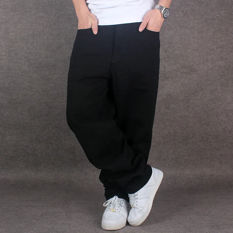High-End Hip-Hop Men Denim Jeans Skateboard Tide Brand Loose Men Trousers  30-46 Fashion Baggy Men Long jeans 5
