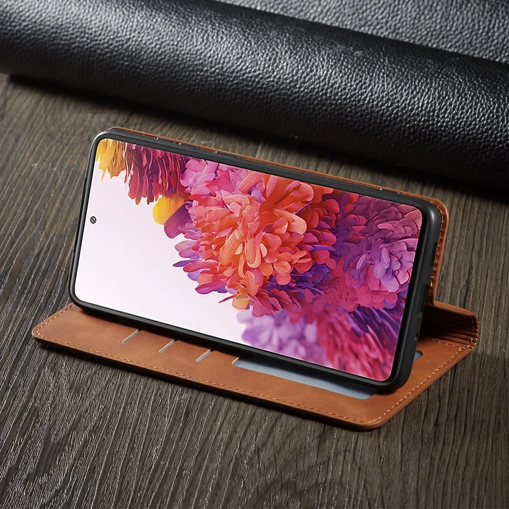 Leather Case for Samsung A05s A25 A55 A53 A33 A23 A14 A52s A73 4G 5G Wallet Flip Cover S24 S23 S22 S21 S20 FE Ultra S10 S9 Plus