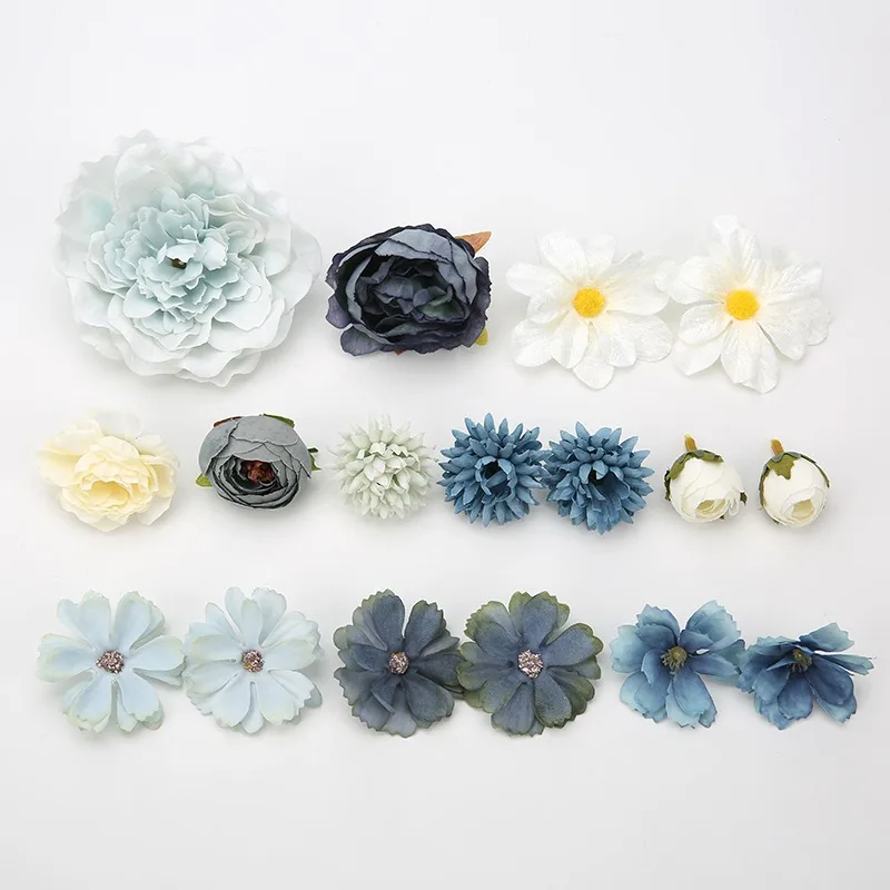 1Bag Rose Artificial Flowers Mixed Fake Flower Garden Wedding Decoration Party Home Room Decor Craft DIY Wreath Gift Accessories