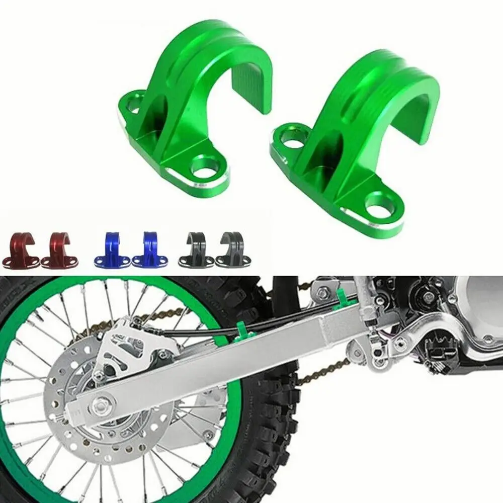

Motorcycle Accessories 2X Rear Brake Line Hose Cable Guide Clamp For KAWASAKI KX250F KX450F KX250 KX450