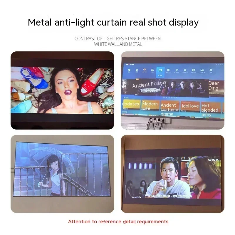 High Brightness Reflective Projector Screen Simple Home Projector Anti Light Portable Curtain 16:9 projector screen projection screen