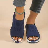 Women Summer Shoes Mesh Sandals 2025 Platform Beach Sandals Open Toe Wedge Sandals Roman Sandal Light Women Casual Sneakers New - Image 2