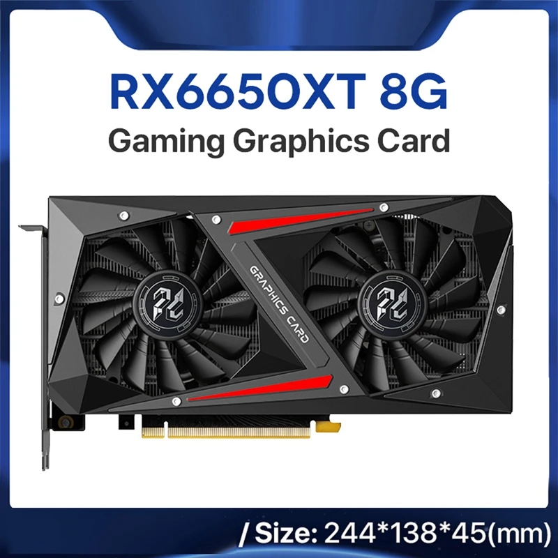 

1 Piece RX6650 XT Graphics Card 8G GDDR6 Video Cards Graphics Card PC Black