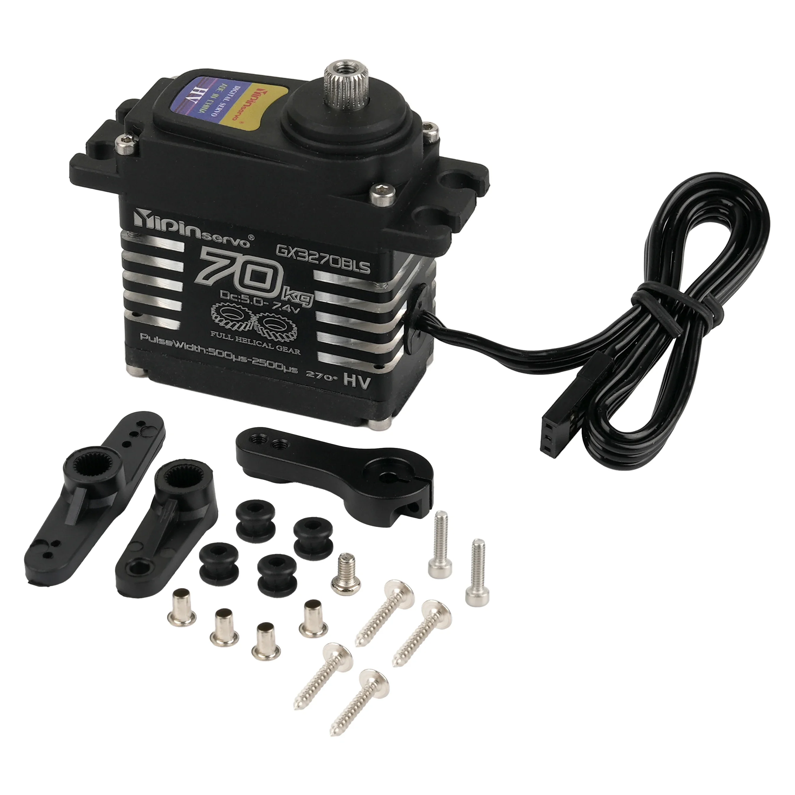 Servo numérique YP3270BLS 70Kg sans balais 180/270/360° IP68 RC