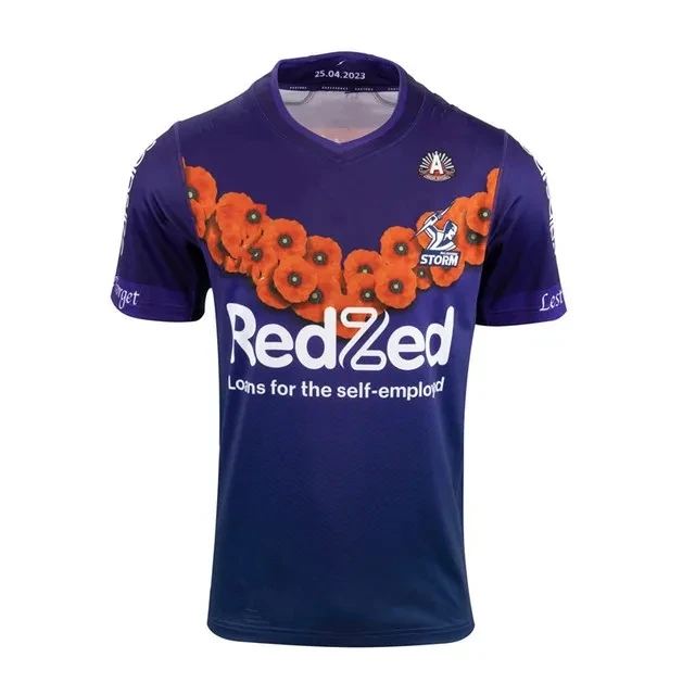 

2023 MELBOURNE STORM MENS ANZAC RUGBY JERSEY size S-M-L-XL-XXL-3XL-4XL-5XL