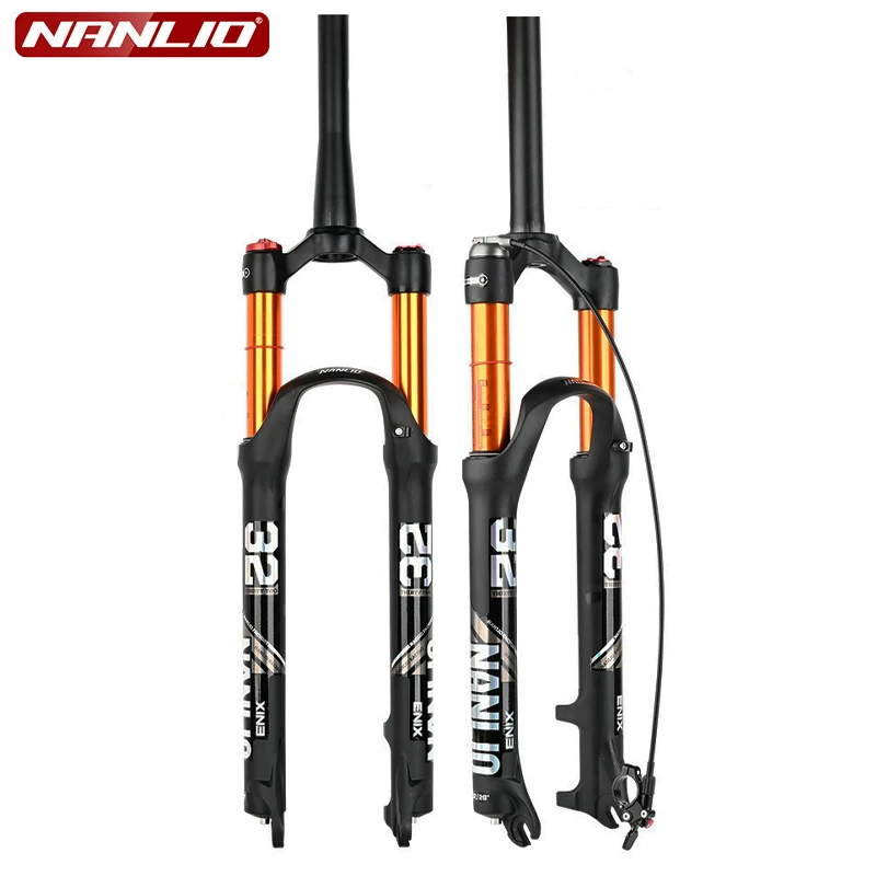 

Bicycle front fork 26 27.5 29 inch Magnesium alloy Air pressure Shock absorption Suspension Disc Brake Manual Remote MTB Fork