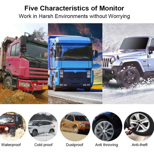 INFITARY RV TPMS Tire Pressure Monitoring System Wireless Car Bus Truck  Trailer Real Time Monitor Temperature Air Leakage Alarm - AliExpress