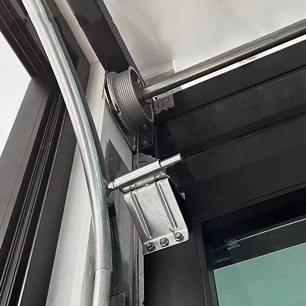 Modern new aluminum alloy frosted glass garage door black glass automatic garage door villa modern