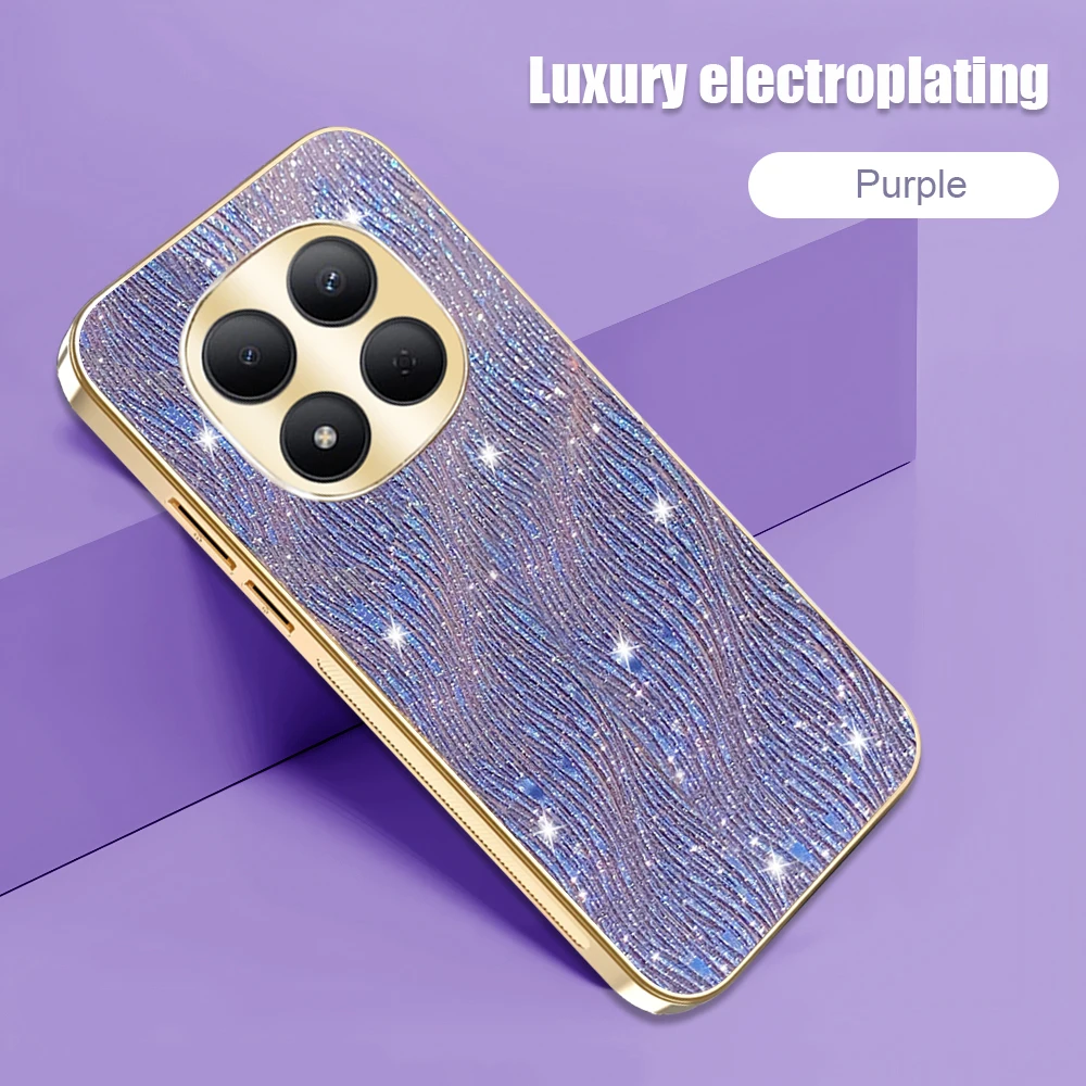 Luxurious Electroplated Water Ripple Phone Case - Stylish PC Cover with Bumper Protection
