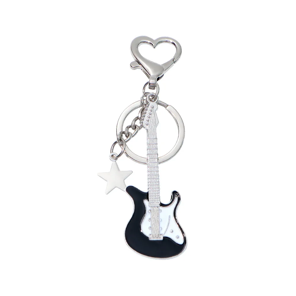 Sleek Blackout Carabiner Keychain with Oval Belt Buckle and Silver Key Ring
