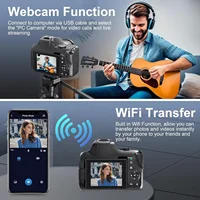 72MP Digital Camera for Photography 4K WiFi Livestream Webcam Video Camera for YouTube 12X Optical Zoom Auto Focus Vlog Camera - Image 4