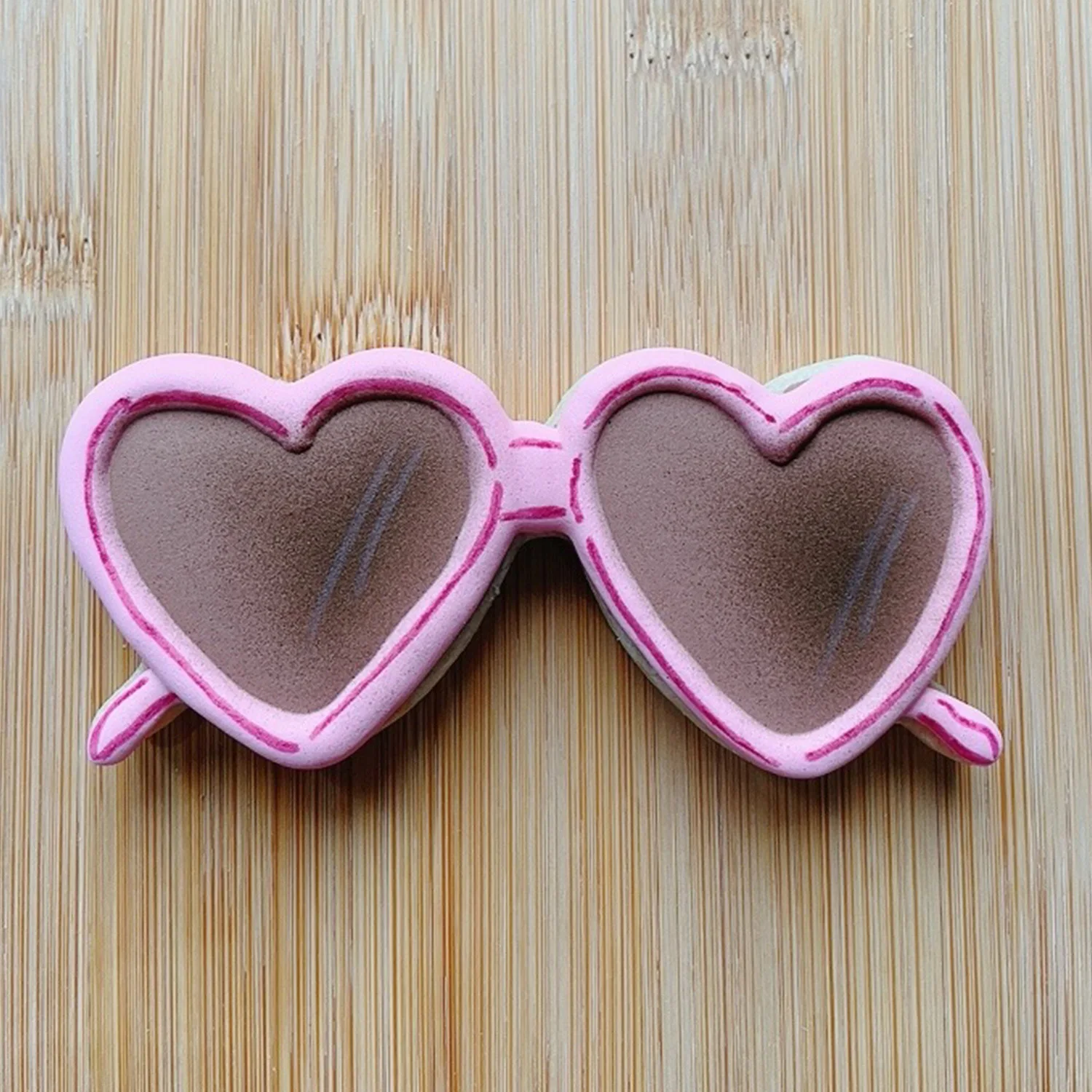 Heart Shaped Sunglasses Cookie Cutter 9 CM Summer Biscuit Fondant Pastry Bread Mold Stainless Steel KENIAO