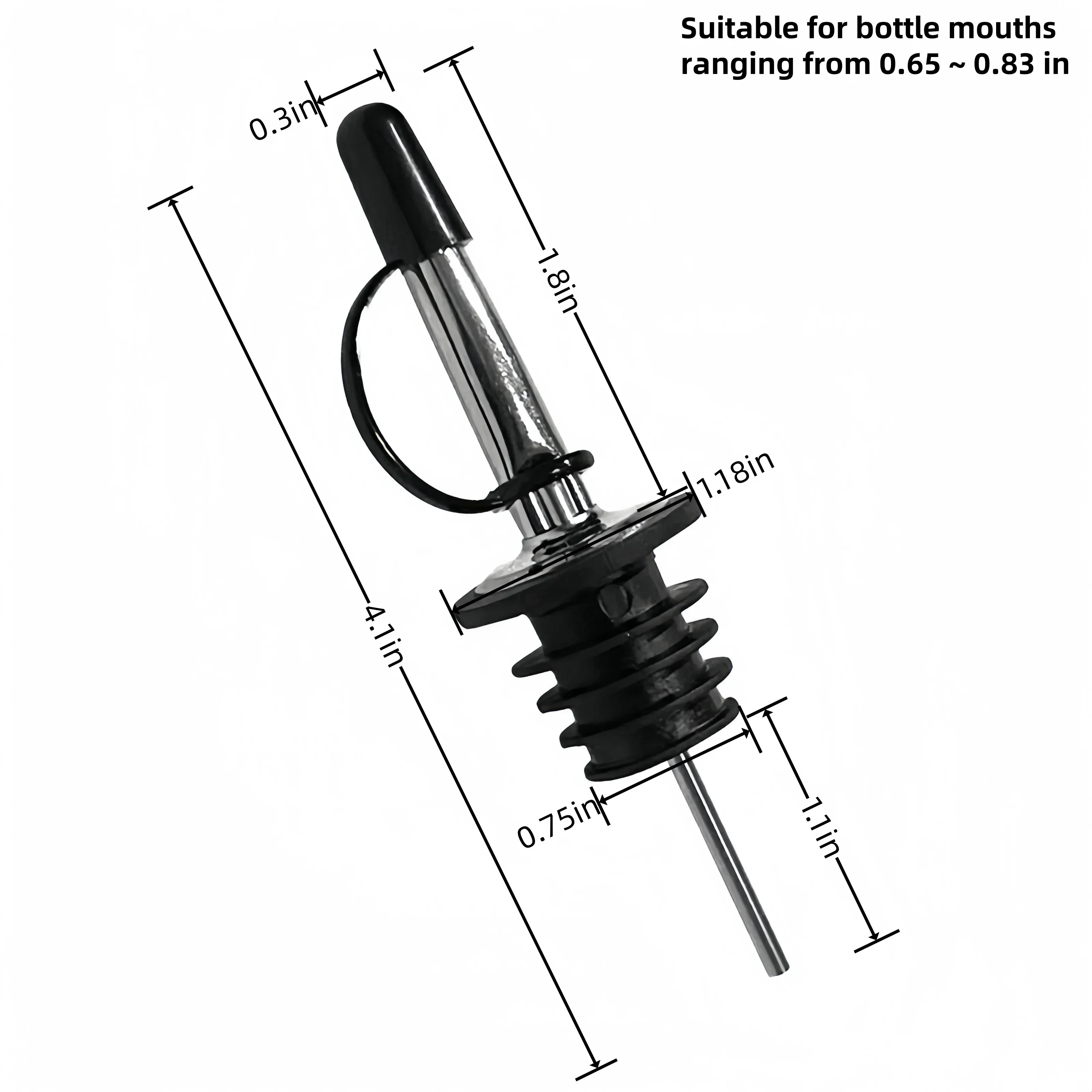 Stainless Steel Wine Pourer Olive Oil Stopper Cap Dispenser Spout Sauce Vinegar Auto Open Pourer Nozzle Wine Liquor Bottle Plug