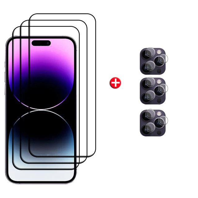 Premium 6-in-1 Tempered Glass Screen Protector Set