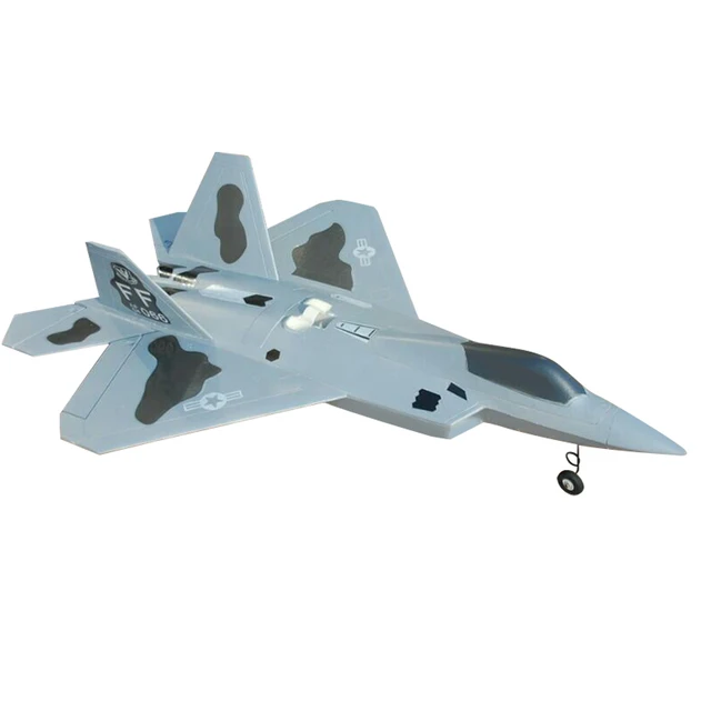 New F22 64mm Tunnel Bore Dual Power Epo Gliding Airplane Fixed Wing Fighter Remote Control Toy Aircraft Waist Thrust 5