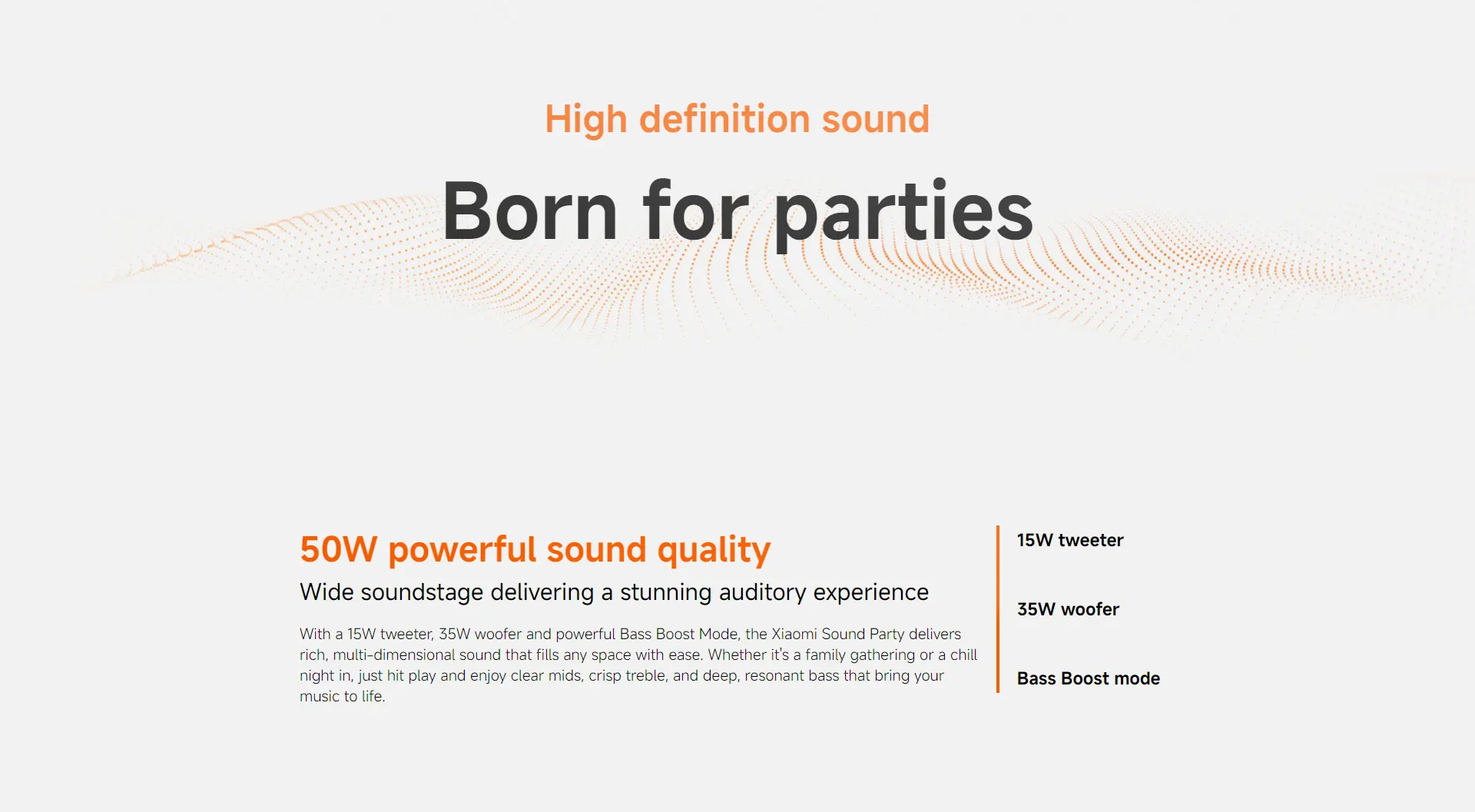 Xiaomi Sound Party 50W Speaker MDZ-39-DB with Harman AudioEFX description image 3