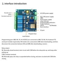 ESP32 Relay Development Board AC / DC Power Supply WiFi Bluetooth BLE 4 Channel Relay  ESP32 Module - Image 3