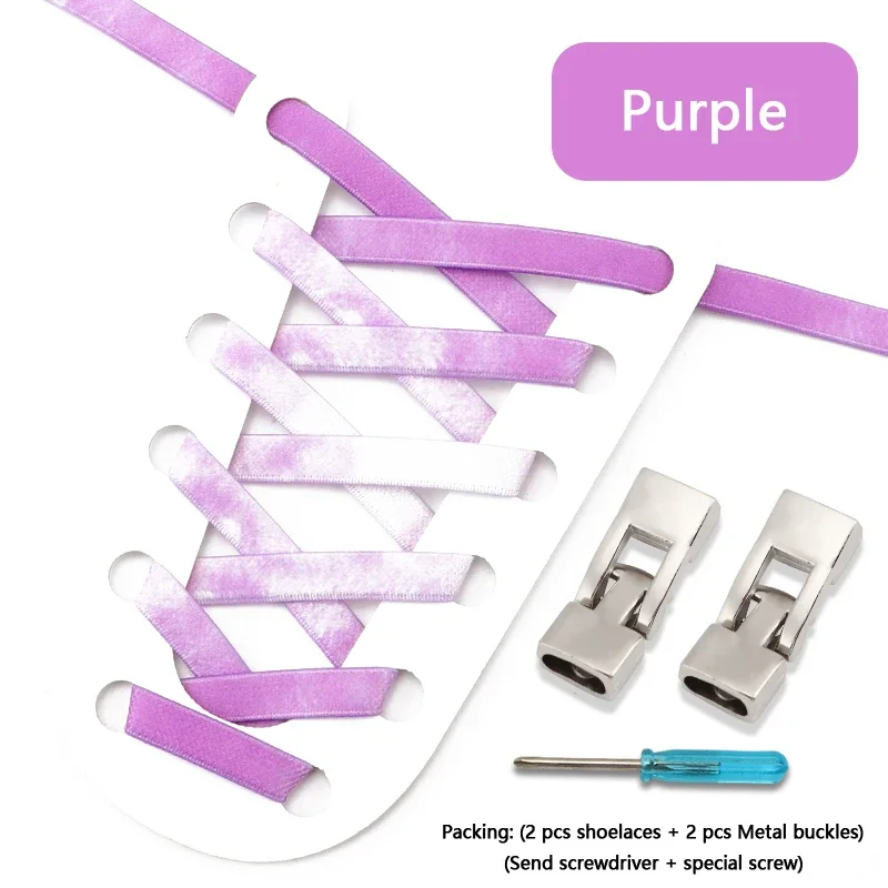 Vibrant Rainbow No-Tie Elastic Shoelaces