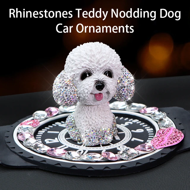 Adornos de coche con cabeza agitadora, muñeco de perro, juguetes de  salpicadero de coche, lindo cachorro de asinata, accesorios de decoración  Interior automática - AliExpress