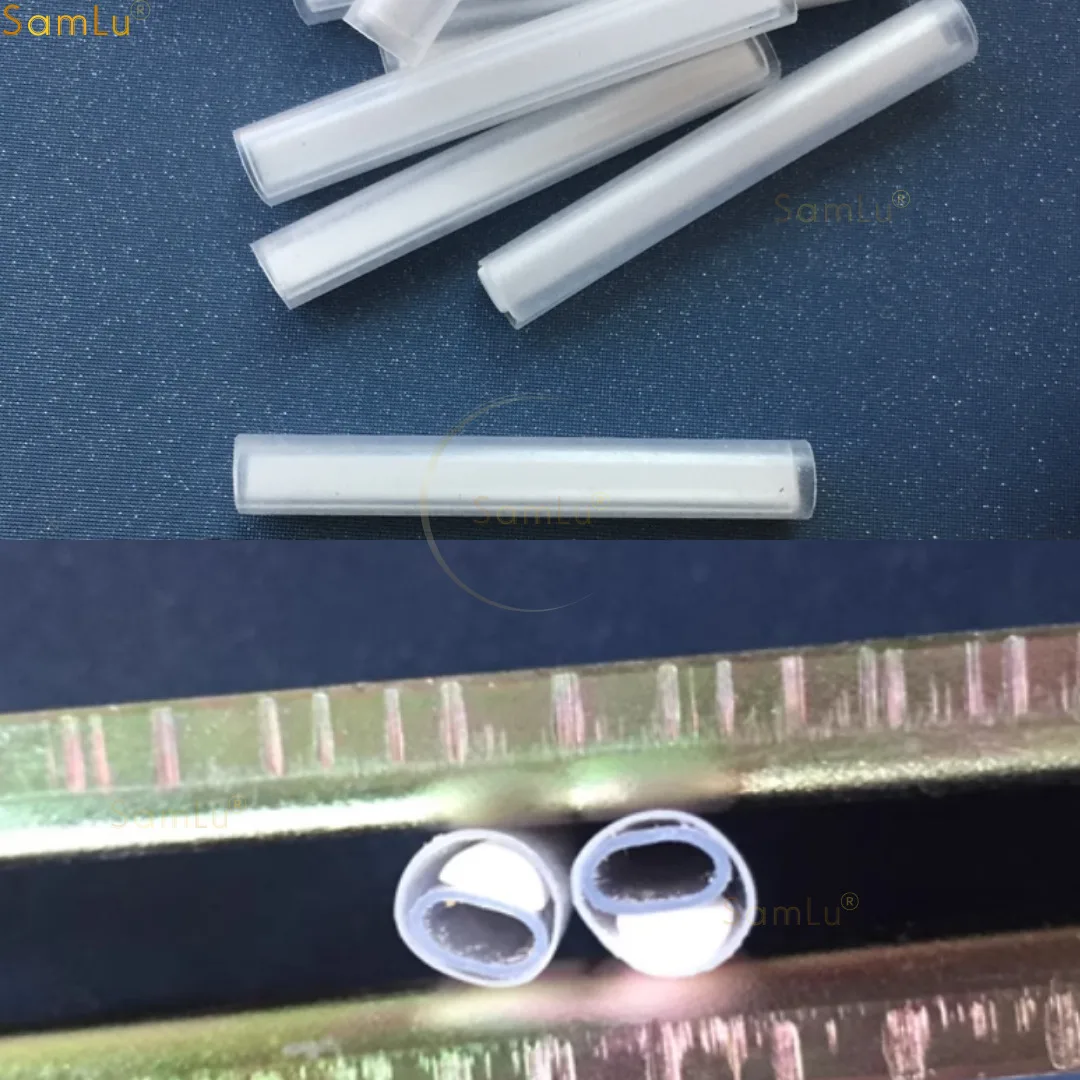 500Pcs Ribbon Mass Fiber Optic Fusion Splice Protection Sleeves 40mm, Heat Shrinkable tube,Clear Up to 12 Fibers