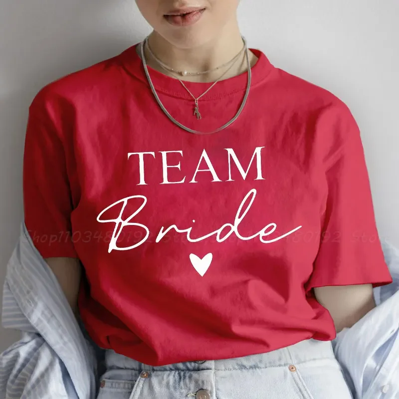 T-shirt da sposa della squadra Donna Matrimonio da sposa Top Amici Addio singolo Addio al nubilato Addio al nubilato T-shirt EVJF Camicette Abbigliamento estetico - immagine 5