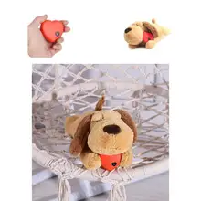 

Dog Chew Toy Comfortable to Touch Tear Resistant Plush Dog Training Heartbeat Toy Plush Chew Toys Puppy Teething Toy