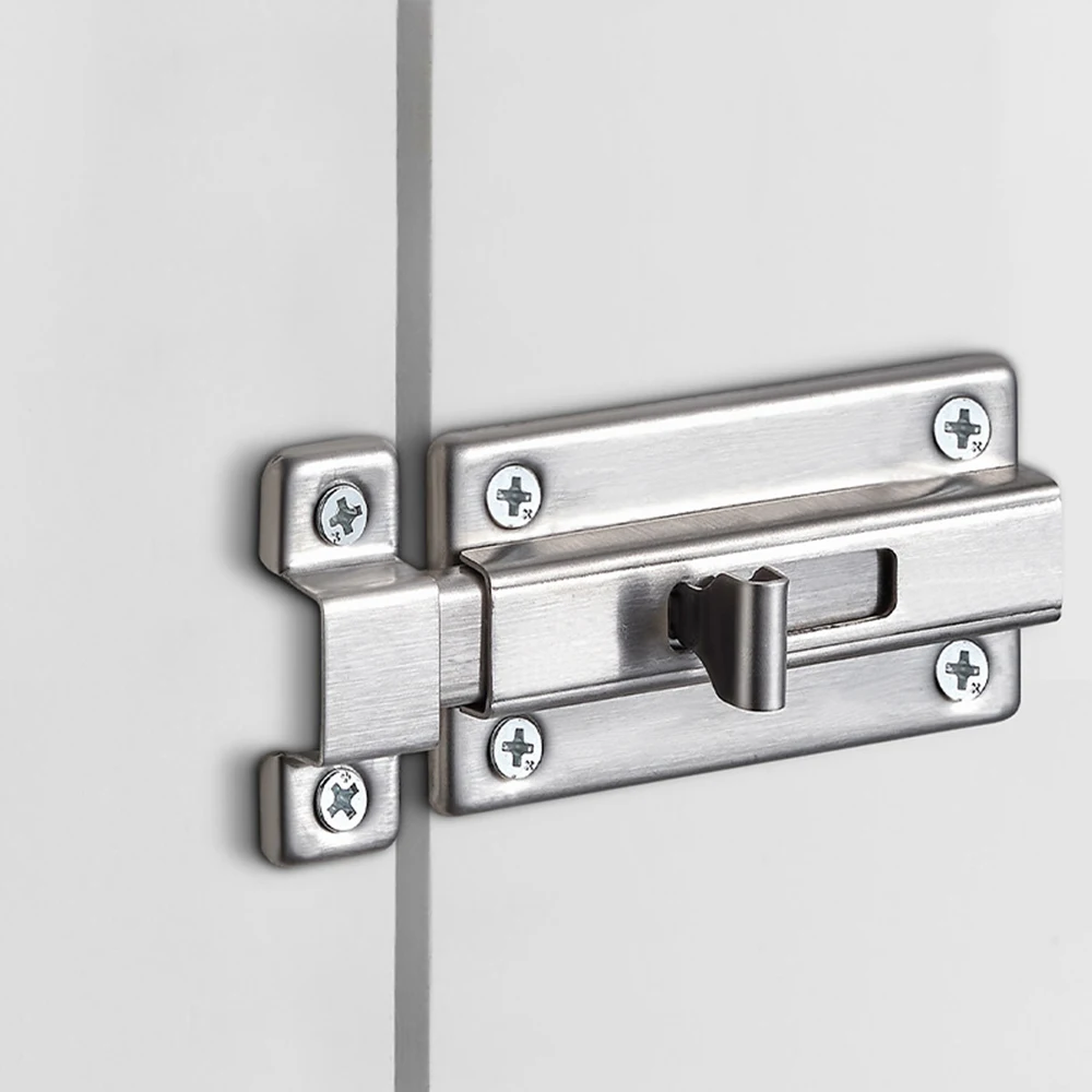 Stainless Steel Double-Ended Door Bolts Sliding Lock Barrel Bolt Latch Safety Hardware Stainless Steel Two-Way Latch door latch