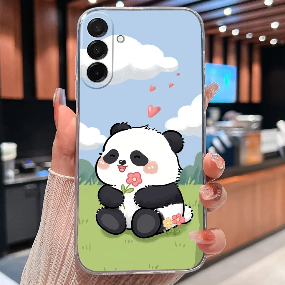 Pretty Macaron Cartoon Clear Soft TPU Silicone Shockproof Phone Case